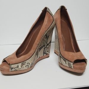 Tory Burch peep-toe wedges